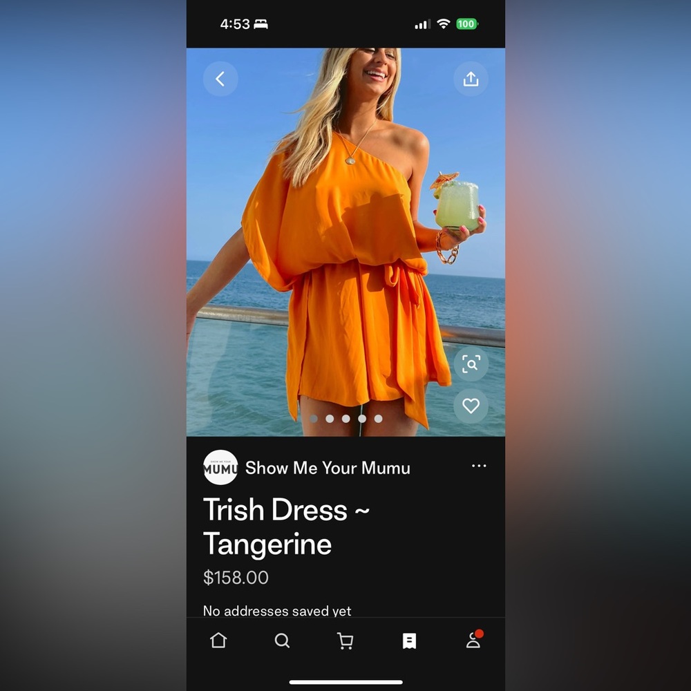 NWT NEVER WORN SHOW ME UR MUMU ONE SHOULDER ORANGE DRESS